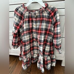 Old Navy Plaid Dress with Ruffle Hem Size 4T